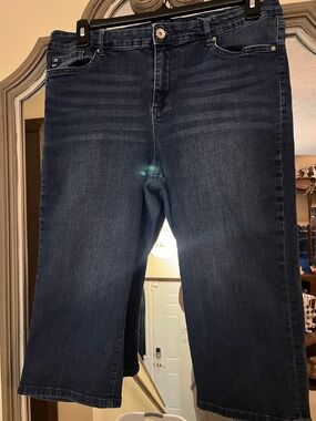 Chaps Women's Dark Indigo Cropped Jeans